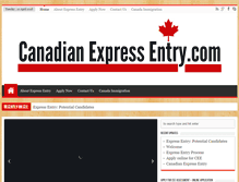 Tablet Screenshot of canadianexpressentry.com